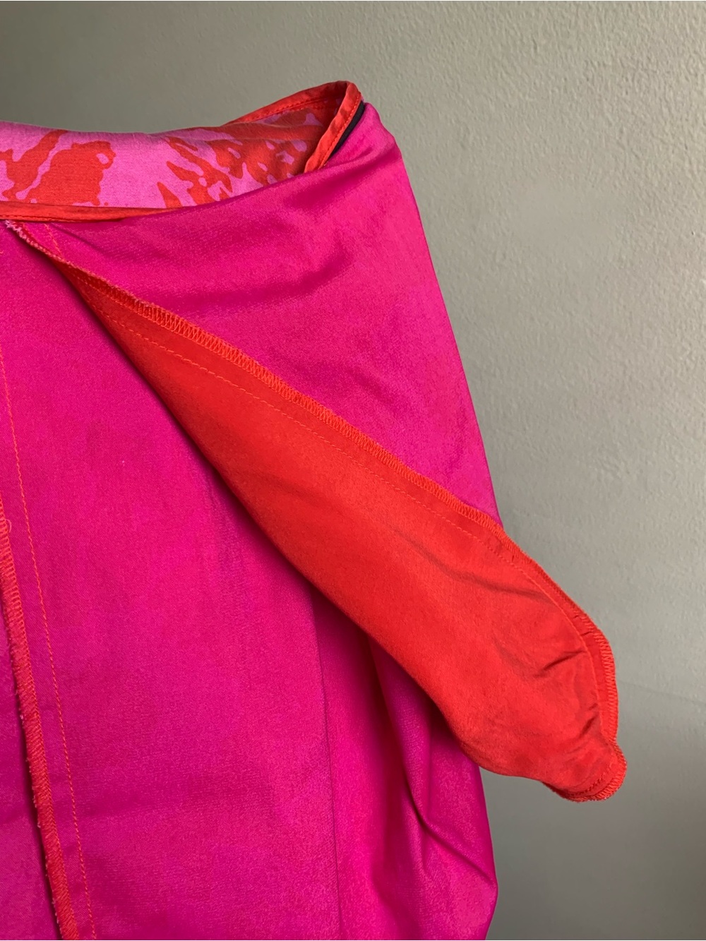 💗 Diane von Furstenberg Pink & Red Sunburst Silk-Blend Pockets Skirt size 2 DVF - Picture 9 of 11